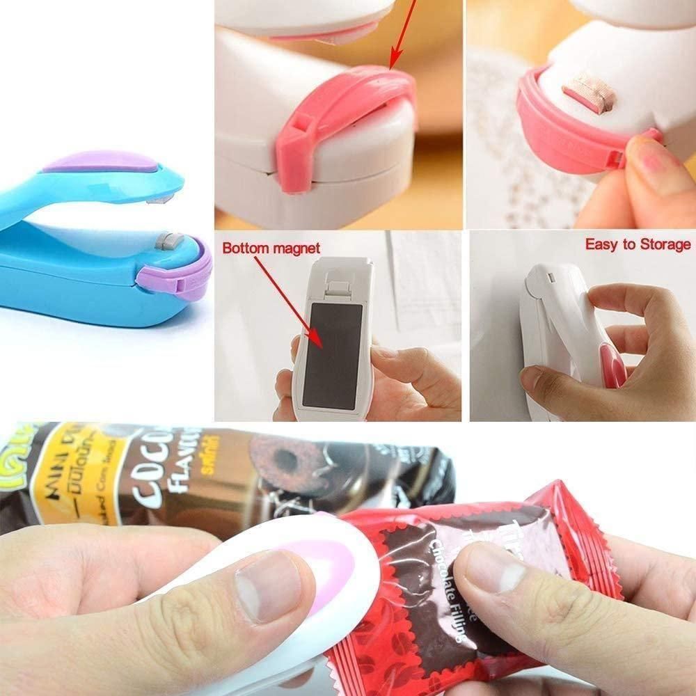 Portable Mini Heat Sealer Machine – Handheld Food &amp; Snack Bag Sealing Tool for Airtight Storage (Multicolor)