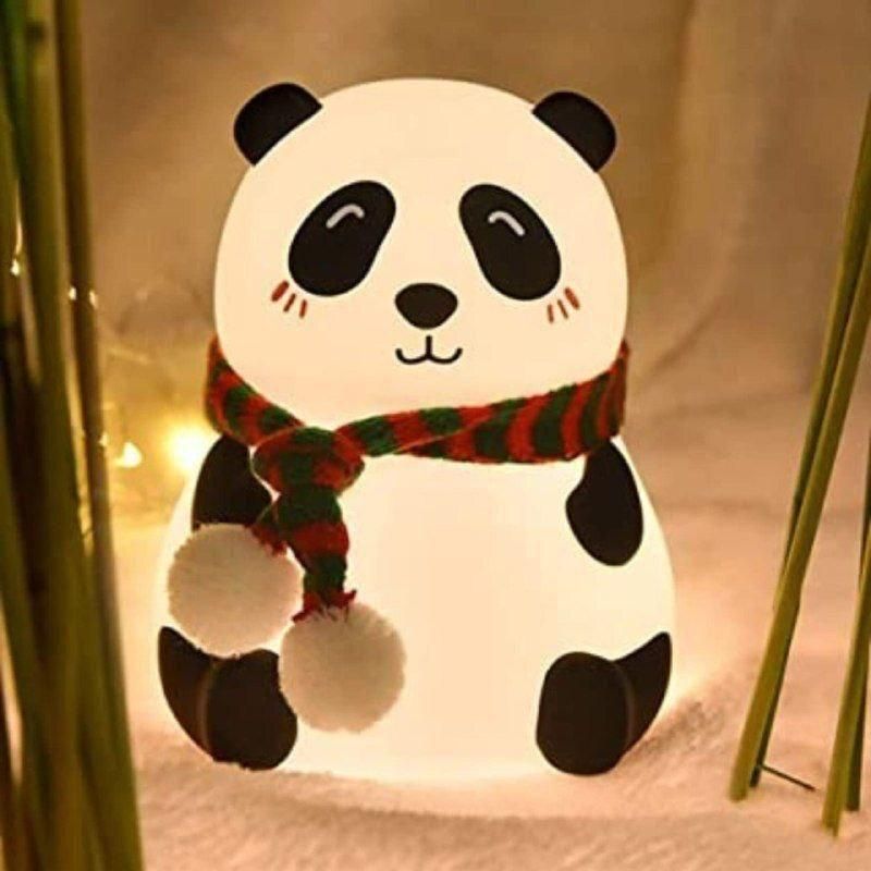 Cute Panda Light Lamp | Soft Silicone Night Light with 7 Color Touch Sensor