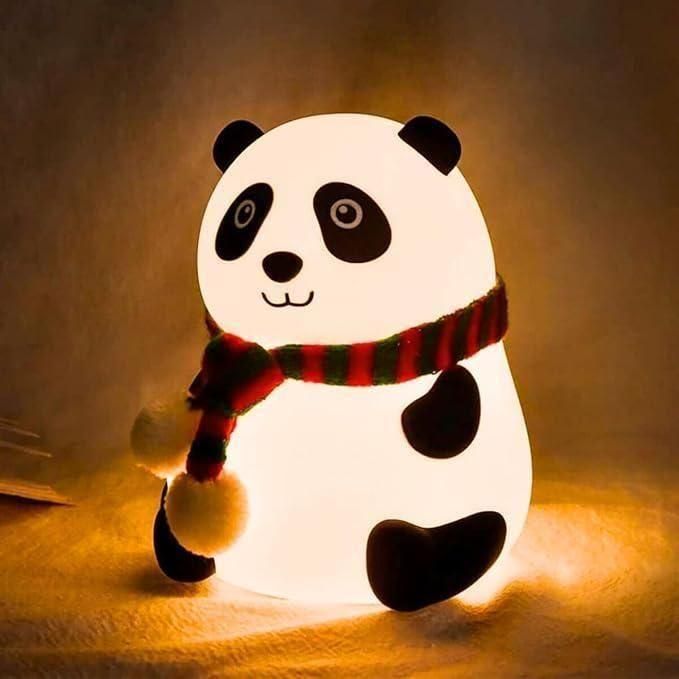 Cute Panda Light Lamp | Soft Silicone Night Light with 7 Color Touch Sensor