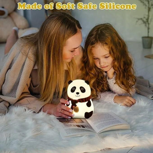 Cute Panda Light Lamp | Soft Silicone Night Light with 7 Color Touch Sensor