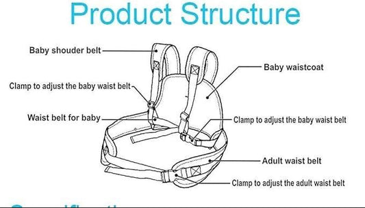 Baby Safety Belt for 2 Wheeler | Adjustable Kids Riding Belt | Comfortable Baby Rider Belt
