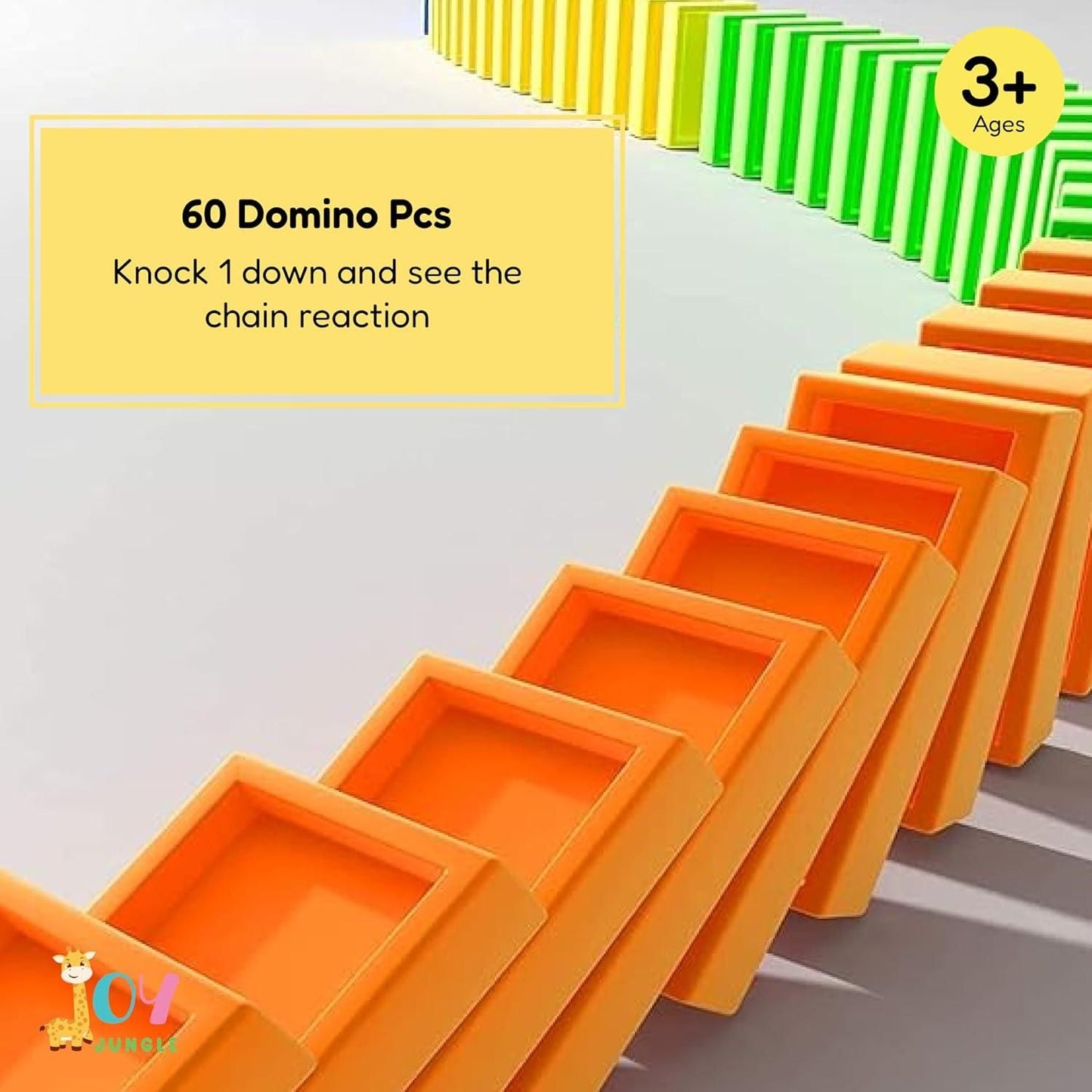 Train Toy Domino Set for Kids – Automatic Domino Laying Train with Sound Effects &amp; 40 Colorful Blocks (BPA-Free Plastic)