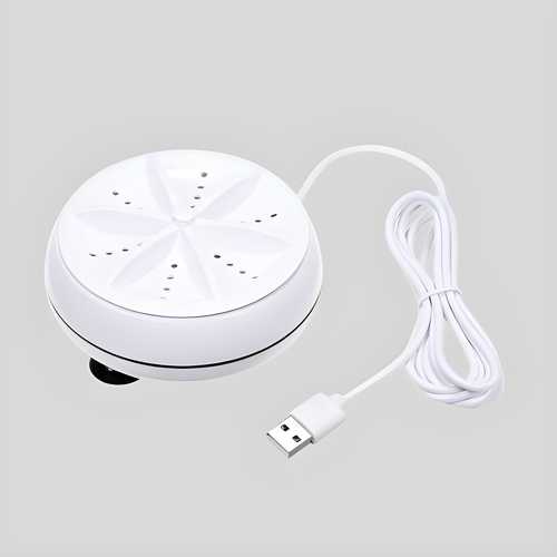 Portable USB Ultrasonic Turbo Washing Machine – Mini Travel Washer for Small Clothes &amp; Delicates