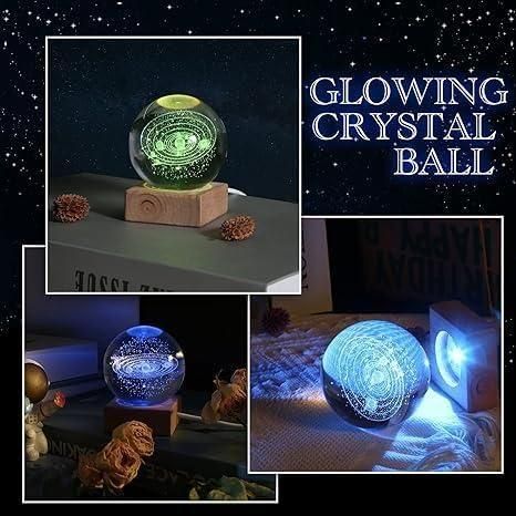 3D Crystal Galaxy Lamp Ball – Magical Night Light