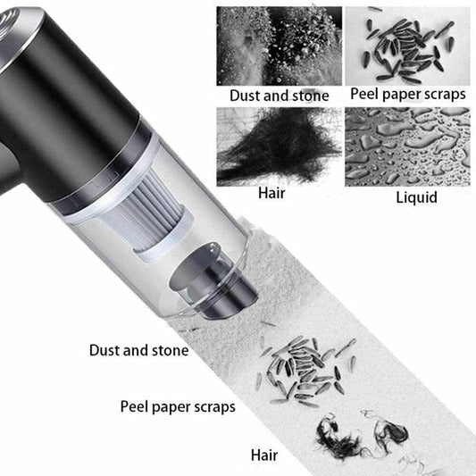 Portable Air Duster Wireless Vacuum Cleaner | 2-in-1 Mini Air Blower & Dust Cleaner | Rechargeable Cordless Vacuum