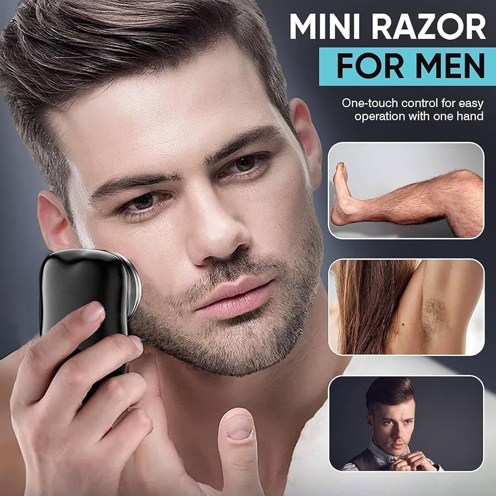 Premium Mini Electric Shaver for Men | Portable Pocket Shaver ✈️ | USB Rechargeable Smooth Grooming Razor&nbsp;
